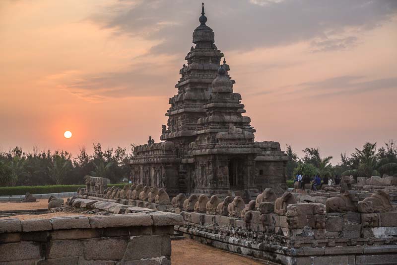 Mahabalipuram shore temple at sunrise
