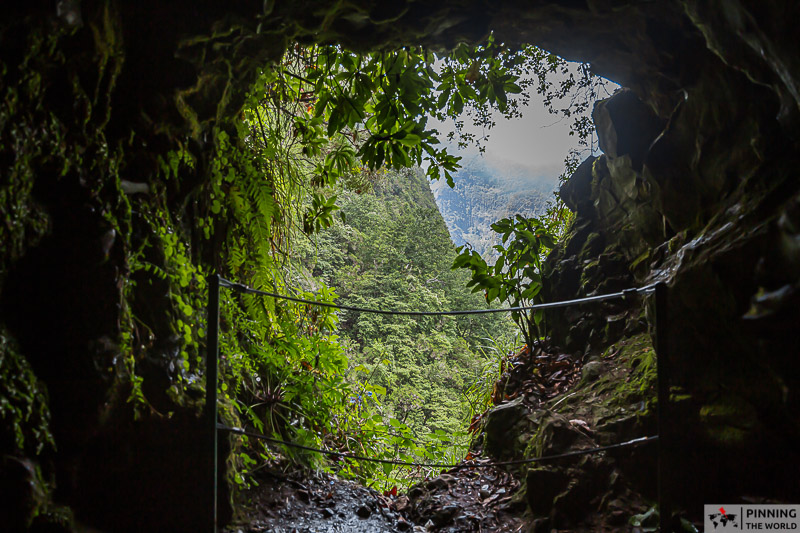 View from the tunnel on Caldeirao verde levada walk